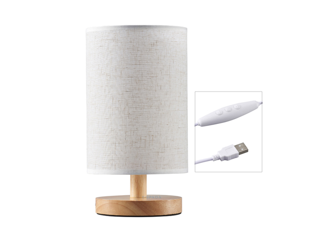 ES460 Bedside Led Dimmable Night Light With Fabric Shade